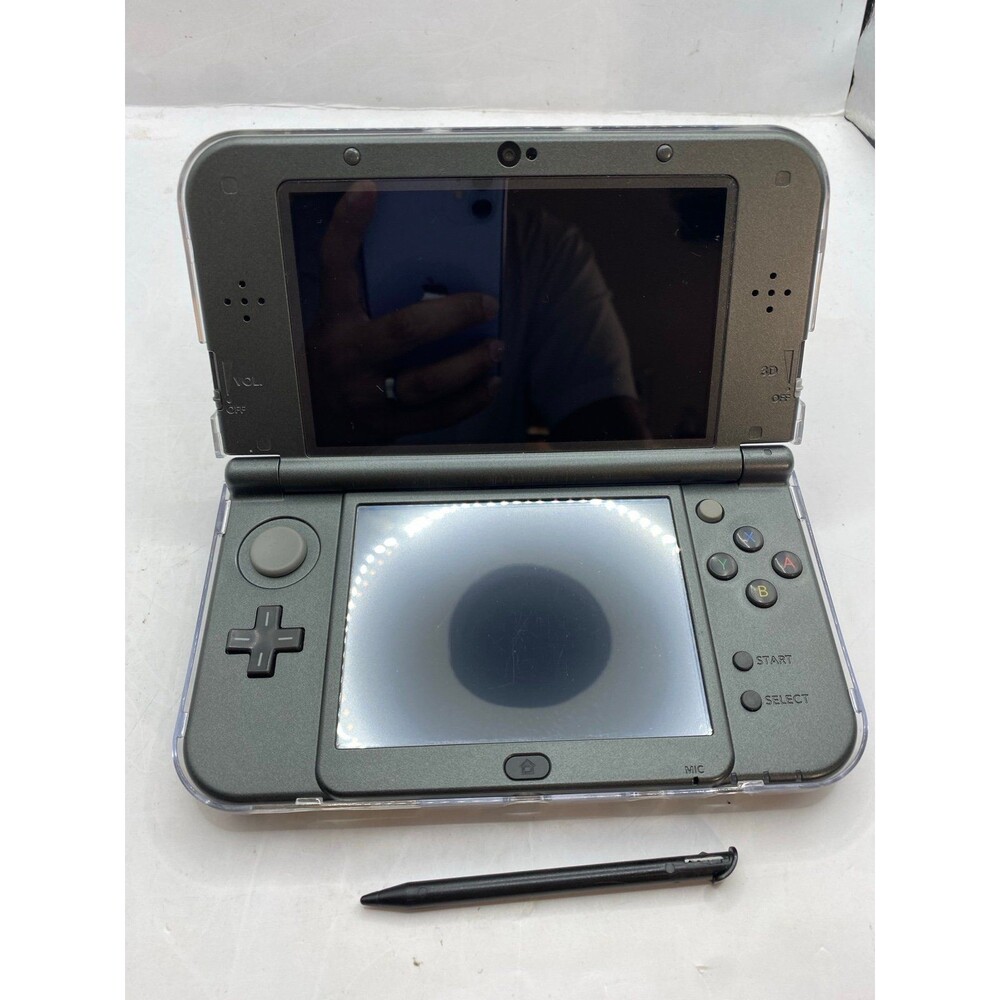 New Nintendo 3DS Xl Ll Metallic Black Console Stylus Tested